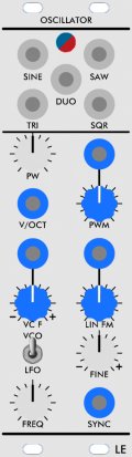 Serge Module Ocillator from Low-Gain Electronics