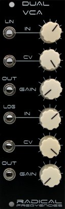 Eurorack Module Dual VCA Lin Log from Radical Frequencies