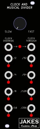 Eurorack Module JCS Clock and Musical Divider from Jake's Custom Shop