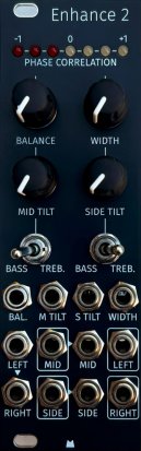 Eurorack Module Enhance 2 - Black Panel from Mörk Modules