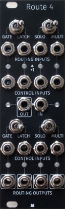 Eurorack Module Route 4 - Black Panel from Mörk Modules