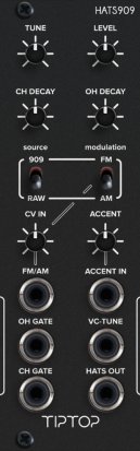 Eurorack Module HATS909 (BLACK) from Tiptop Audio