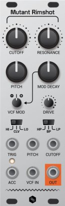 Eurorack Module Mutant Rimshot from Hexinverter Électronique