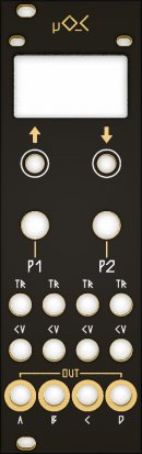 Eurorack Module Micro Ornament & Crime Black & Gold Panel from Other/unknown