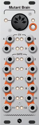 Eurorack Module Mutant Brain silver from Hexinverter Électronique