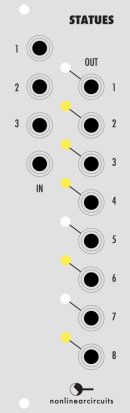 Eurorack Module Statues from Nonlinearcircuits