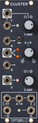 Eurorack Module Cluster (Black Panel) from Toppobrillo