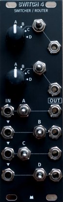 Eurorack Module Switch 4 - Black Panel from Mörk Modules