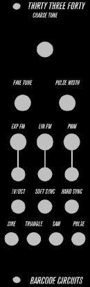 Eurorack Module Thirty Three Forty from Barcode Circuits