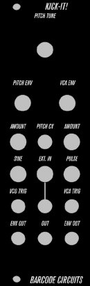 Eurorack Module Kick It! from Barcode Circuits