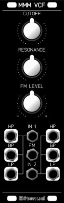 Eurorack Module MMM VCF (bitmud panel) from Happy Nerding