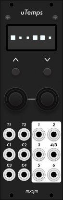 Eurorack Module uTemps (black panel) from Grayscale