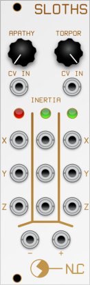 Eurorack Module Triple Sloth white panel from Nonlinearcircuits