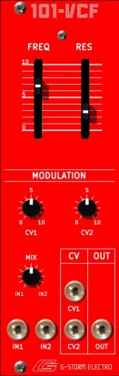 Eurorack Module 101-VCF RED from G-Storm Electro