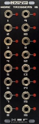 Eurorack Module Nerdseq - 'More Triggers 16' Expander Black from XOR Electronics