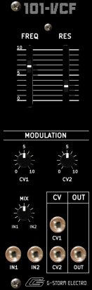 Eurorack Module 101-VCF Black from G-Storm Electro