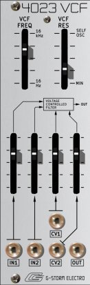 Eurorack Module 4023 VCF Aluminum from G-Storm Electro