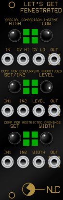 Eurorack Module Let's Get Fenestrated (black panel) from Nonlinearcircuits