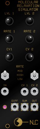 Eurorack Module Molecular Relaxation Simulator - black panel from Nonlinearcircuits