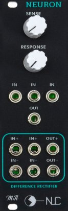 Eurorack Module Neuron / Difference Rectifier (Modular Addict Panel) from Nonlinearcircuits