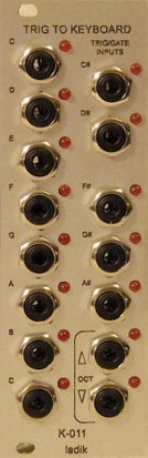 Eurorack Module K-011 Trig to keyboard from Ladik