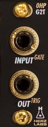 Eurorack Module 0hp Gate 2 Trigger from Herzlich Labs
