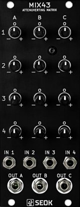 Eurorack Module MIX43 - Attenuverting Matrix from SEOK