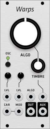 Eurorack Module Mutable Instruments Warps (Grayscale panel) from Grayscale