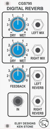 Eurorack Module CGS795 - Digital Reverb from Elby Designs