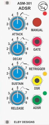 Eurorack Module ASM301 - ADSR from Elby Designs