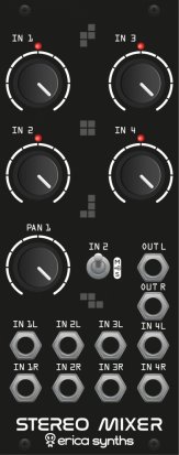 Eurorack Module Drum Stereo Mixer from Erica Synths