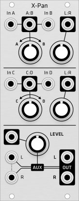 Eurorack Module Make Noise X-Pan (Grayscale aluminum panel) from Grayscale