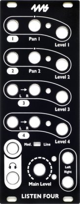 Eurorack Module Listen Four Black Faceplate from 4ms Company