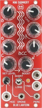 Eurorack Module Mini Shimmery Generator RED from Blue Lantern Modules