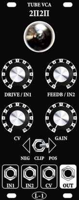 Eurorack Module 2П2П Tube VCA (black panel) from L-1