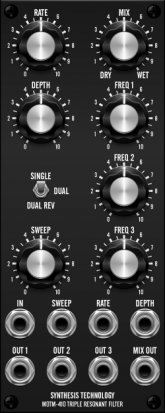 MOTM Module MOTM 410 Triple Resonant Filter with Dual VCLFO from Synthesis Technology