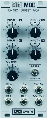 Eurorack Module MiniMod CV Mixer - Offset - VCA (Silver Panel Version) from AJH Synth