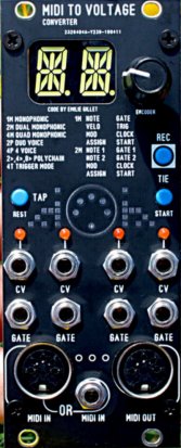 Eurorack Module Midi to CV from Blue Lantern Modules