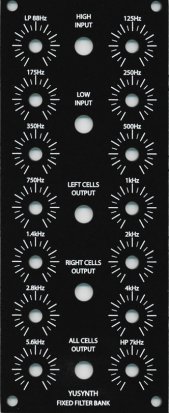 MOTM Module Fixed Filter Bank (2U version) from YuSynth