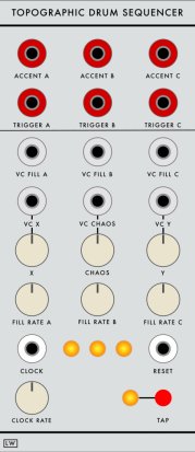 Serge Module Topographic Drum Sequencer from Loudest Warning