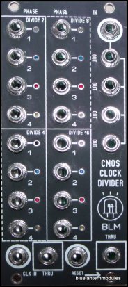 Eurorack Module CMOS Clock Divider from Blue Lantern Modules