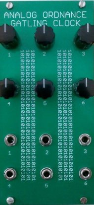 Eurorack Module Gatling Clock from Analog Ordnance