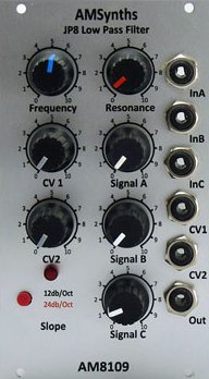 Eurorack Module AM8109 JP8 LPF from AMSynths