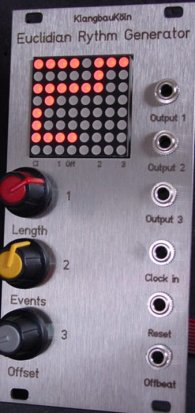 Eurorack Module Euclidian Pattern Generator from Klangbau Köln