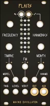 Eurorack Module Plaits Black & Gold Panel from Other/unknown