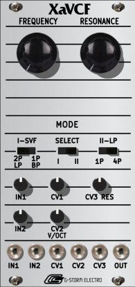 Eurorack Module XaVCF Aluminum from G-Storm Electro