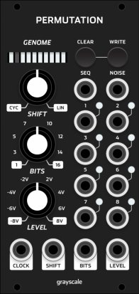 Eurorack Module Permutation (12hp black) from Grayscale