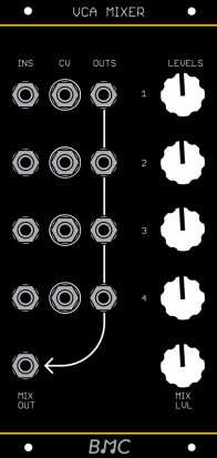 Eurorack Module BMC15 VCA Mixer from Barton Musical Circuits
