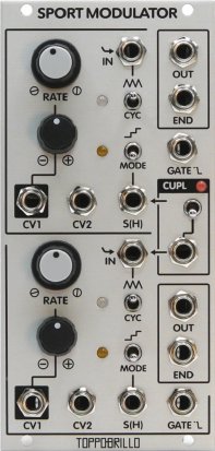 Eurorack Module Sport Modulator 2 (both panels) from Toppobrillo