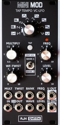 Eurorack Module MiniMod Tap-Tempo VC-LFO (black) from AJH Synth